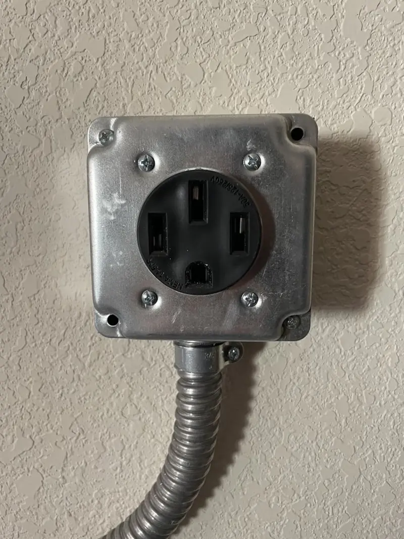 NEMA 14-50 outlet installed for Smart Home Electrical in Oklahoma City